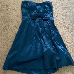 Strapless Turquoise Cocktail Dress